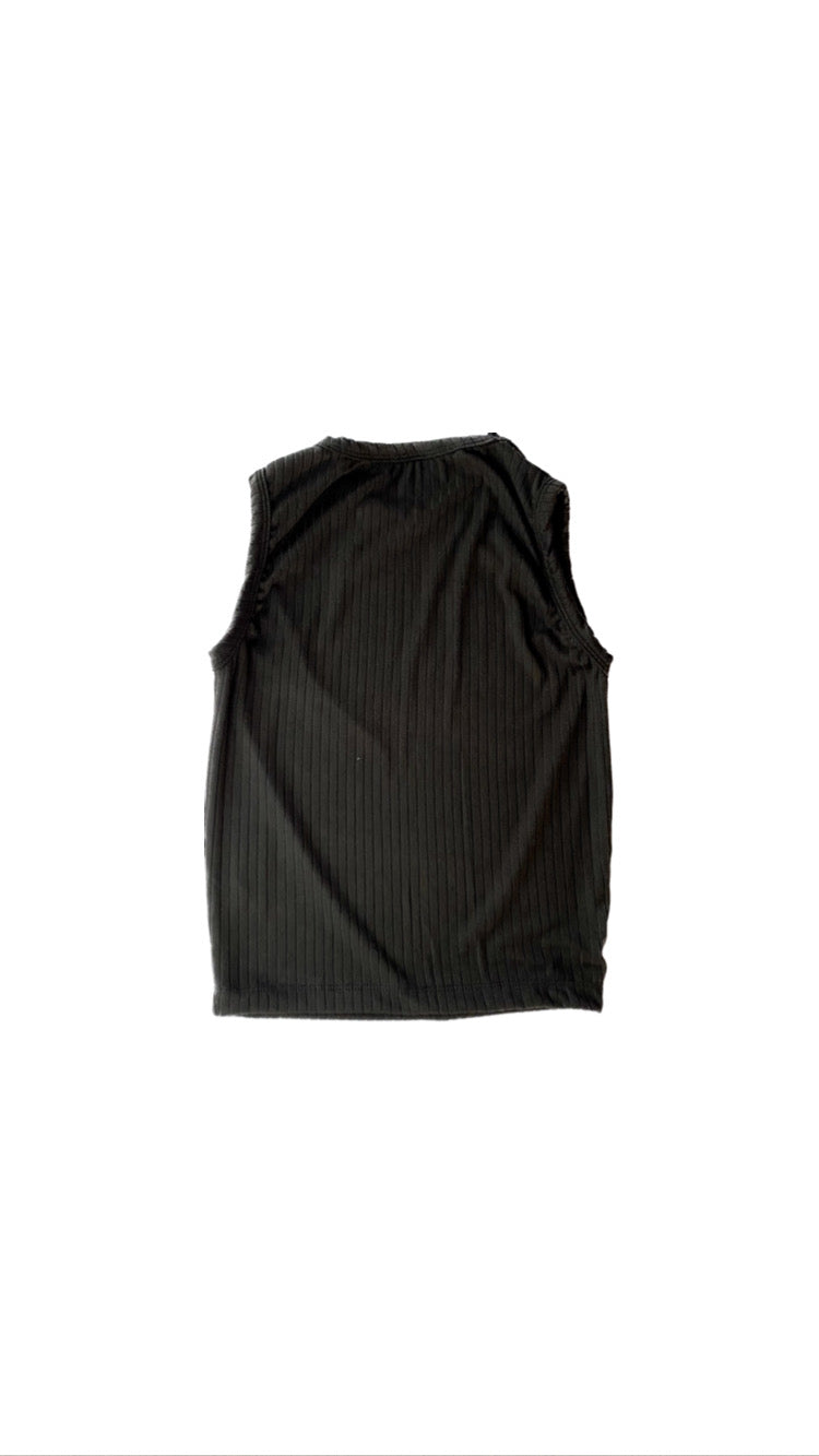 Ribbed Tank Top | Black