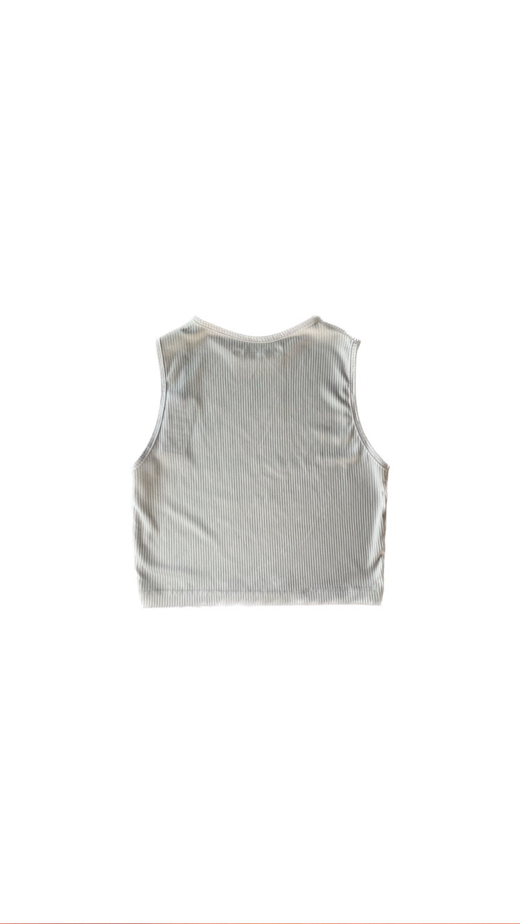 Ribbed Tank Top | White