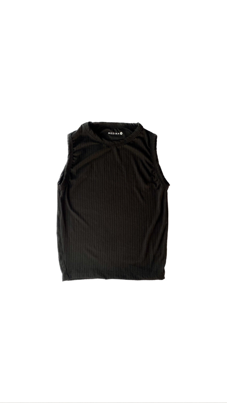 Ribbed Tank Top | Black