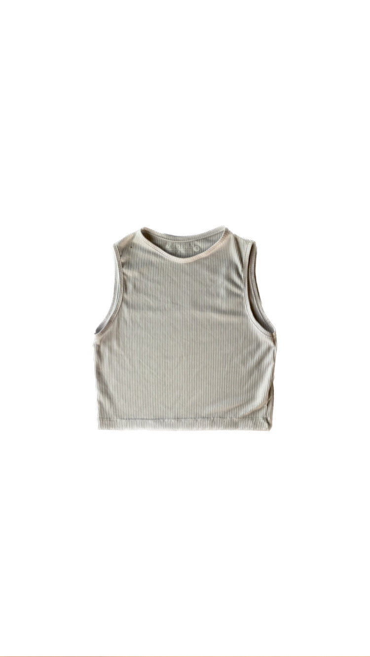 Ribbed Tank Top | White