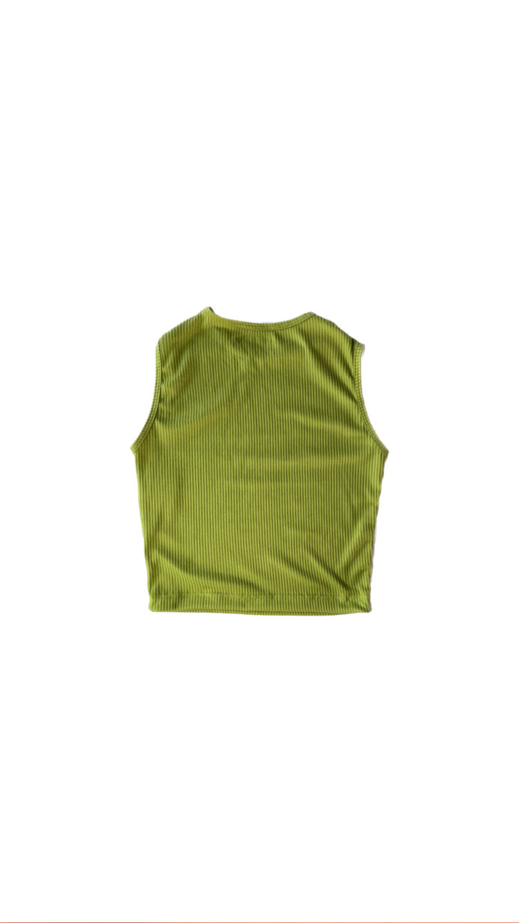 Ribbed Tank Top | Olive Green