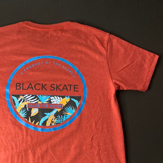 Camiseta Black Skate - Talla S - Orange Red